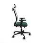 Piqueras Y Crespo Chaise de bureau Haches, Vert bouteille et Blanc