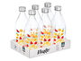 VIVALTO Bouteille bouchon acier fruits 1000 ml transparent argent 9.4 x 25.5 x 9 cm (Set de 12)