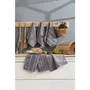 Ensemble de 6 serviettes de toilette 30 x 50 cm - Gris anthracite