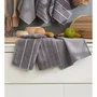 Ensemble de 6 serviettes de toilette 30 x 50 cm - Gris anthracite