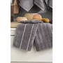 Ensemble de 6 serviettes de toilette 30 x 50 cm - Gris anthracite