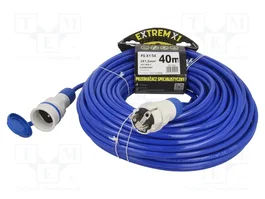 KEL Rallonge réseau H07BQ-F 3G1,5mm2 40m bleu