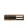 PACO Meuble TV 120 cm 1 tiroir 2 niches vieux bois et béton gris foncé L 120 x P 42,1 x H 31,8 cm