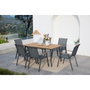 Home ESPRIT Ensemble Table + 6 Chaises Marron Gris foncé
