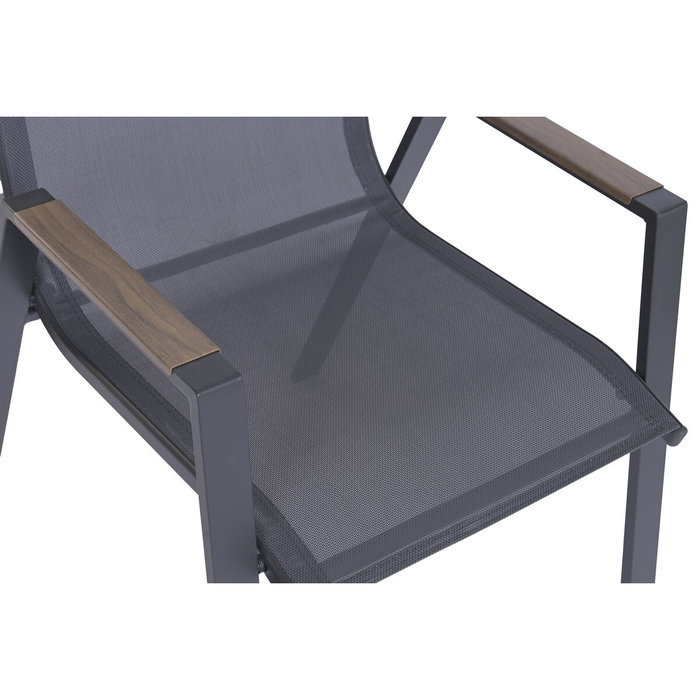Home ESPRIT Ensemble Table + 6 Chaises Marron Gris foncé