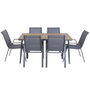 Home ESPRIT Ensemble Table + 6 Chaises Marron Gris foncé