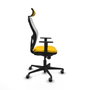 Piqueras y Crespo Chaise de Bureau 1D036G2 Jaune avec Appui-tête