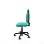 PIQUERAS Y CRESPO Chaise de bureau Algarra, similicuir turquoise, sans accoudoirs