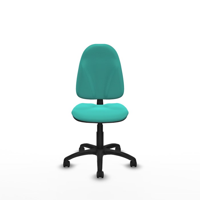 PIQUERAS Y CRESPO Chaise de bureau Algarra, similicuir turquoise, sans accoudoirs