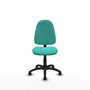 PIQUERAS Y CRESPO Chaise de bureau Algarra, similicuir turquoise, sans accoudoirs