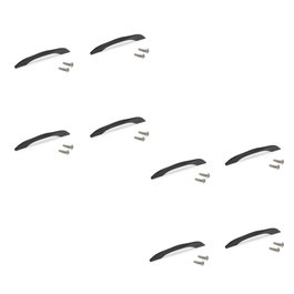 Emuca Lot de 8 poignées Varna, noir, longueur 181 mm, entraxe 160 mm