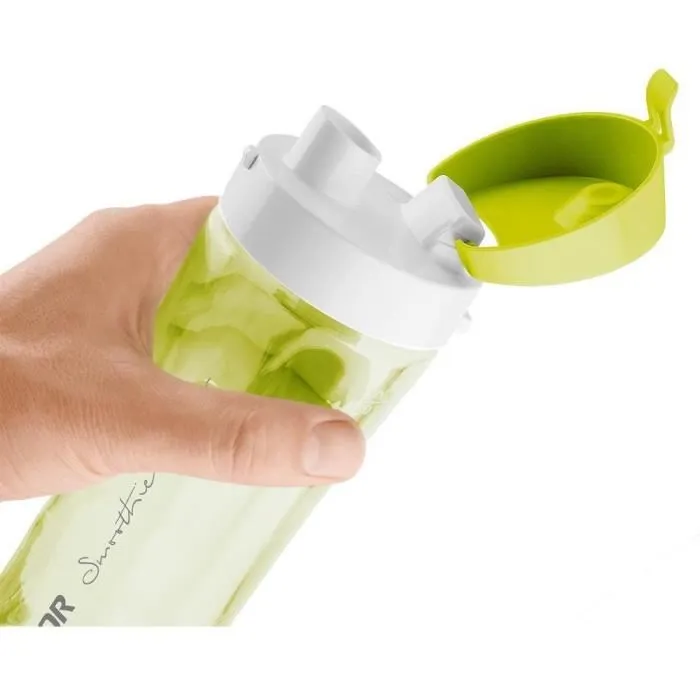 Sencor SBL 2211GR - Blender à smoothie 500 W avec 2 bouteilles en Tritan sans BPA, 4 lames inox et couvercle verseur, pour boissons saines, soupes, 0.6 L et 0.3 L