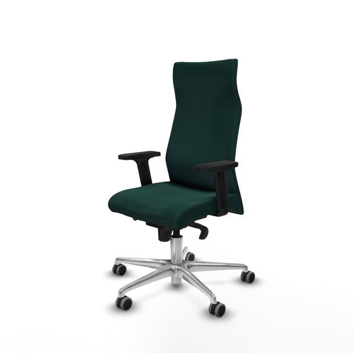 Piqueras Y Crespo Fauteuil Albacete, mécanisme synchrone, similicuir vert bouteille