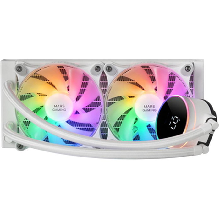Mars Gaming ML-LCD240W Kit de refroidissement liquide AIO 240mm Blanc Mars Gaming ML-LCD240W Kit de refroidissement liquide AIO 240mm Blanc
