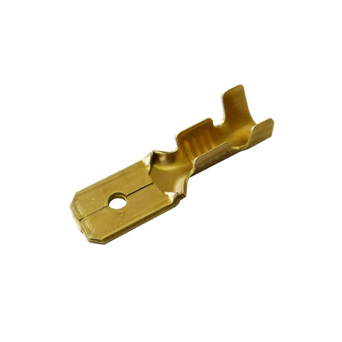 Terminal faston 4,8 mm mâle, doré, sac de 100 unités Terminal faston 4,8 mm mâle, doré, sac de 100 unités