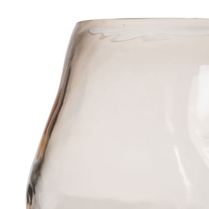 Vase Taupe Verre 18 x 18 x 14,5 cm