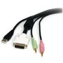 Startechcom Câble KVM 4 en 1 Setartech avec DVI et USB 2.0 (1,8 m) pour connexion ordinateur et périphériques
