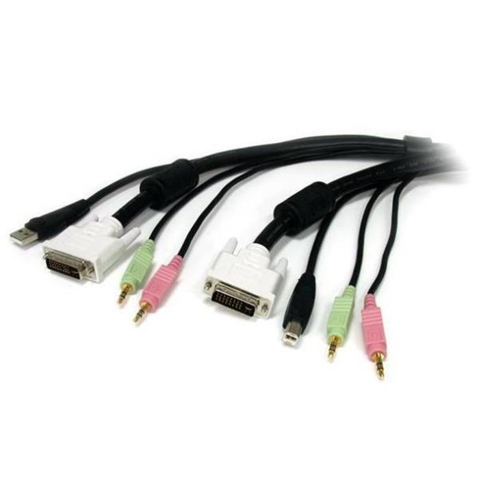 Startechcom Câble KVM 4 en 1 Setartech avec DVI et USB 2.0 (1,8 m) pour connexion ordinateur et périphériques Startechcom Câble KVM 4 en 1 Setartech avec DVI et USB 2.0 (1,8 m) pour connexion ordinateur et périphériques