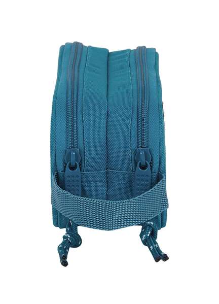 Safta Portatodo Double Egeo Blackfit8 - Porte-tout pour 3 ans en polyester 600D, couleur bleue