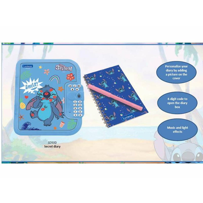 Lexibook Disney Stitch Journal Intime Électronique avec Code Secret Lexibook Disney Stitch Journal Intime Électronique avec Code Secret