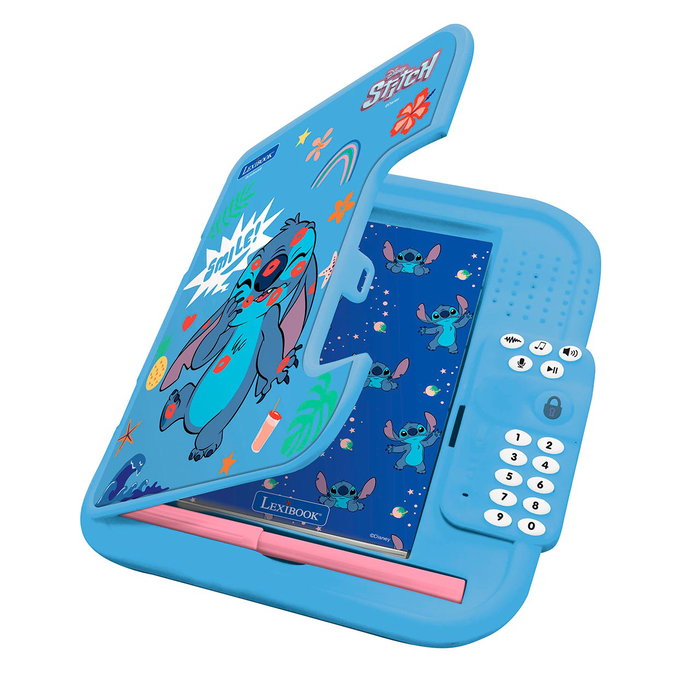 Lexibook Diario Electrónico Interactivo Disney Stitch Sd50D - Journal Électronique Interactif avec Stylo et Mot de Passe, pour Enfants Dès 6 Ans
