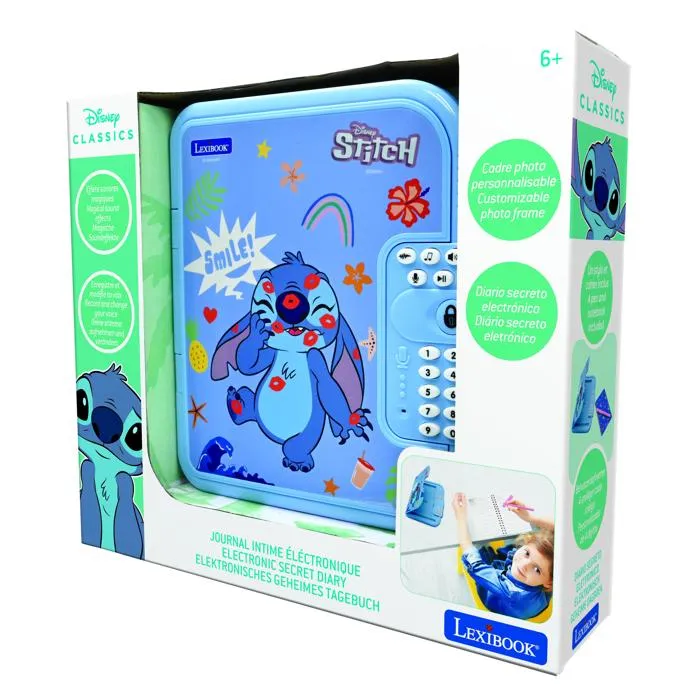 Lexibook Journal Intime Électronique Sécurisé Stitch avec Coffre-Fort, Enregistreur Vocal, Changeur de Voix et Stylo Inclus Lexibook Journal Intime Électronique Sécurisé Stitch avec Coffre-Fort, Enregistreur Vocal, Changeur de Voix et Stylo Inclus