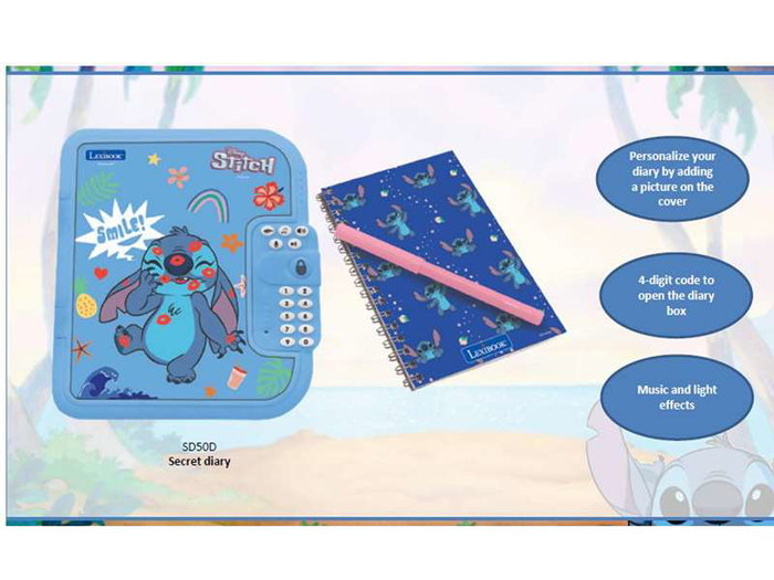 Lexibook Disney Stitch Journal Intime Électronique avec Code Secret Lexibook Disney Stitch Journal Intime Électronique avec Code Secret
