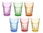 VIVALTO Verre 360 ml 6 Couleurs Assorties Lavable Lave-vaisselle 8.5x12 cm (Set de 24)