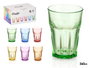 VIVALTO Verre 360 ml 6 Couleurs Assorties Lavable Lave-vaisselle 8.5x12 cm (Set de 24)