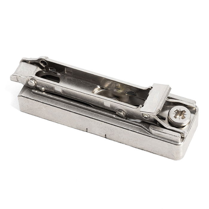 Salice Base DOMI Recta BAPGR Zamak Nickel H6, Compatible Charnières Serie 100, 200, B, Silentia+, Fabrication Italienne Salice Base DOMI Recta BAPGR Zamak Nickel H6, Compatible Charnières Serie 100, 200, B, Silentia+, Fabrication Italienne