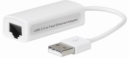 MicroConnect USB 2.0 vers Ethernet, blanc, USBETHW