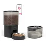 Livoo Distributeur de croquettes automatique et fontaine à eau PET107, 3 L, Connecté TUYA
