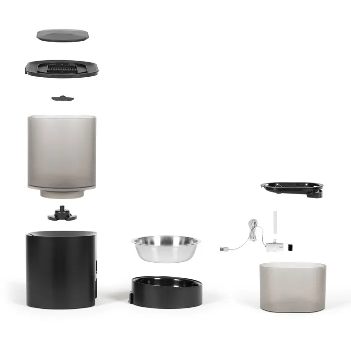 Livoo Distributeur de croquettes automatique et fontaine à eau PET107, 3 L, Connecté TUYA Livoo Distributeur de croquettes automatique et fontaine à eau PET107, 3 L, Connecté TUYA