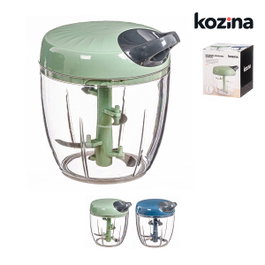 Kozina Mini hachoir à légumes manuel avec 5 lames, couleurs assorties