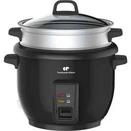 Continental Edison CECR18B Cuiseur à Riz 1,8 L 700 W Inox avec Panier Vapeur et Fonction Maintien au Chaud