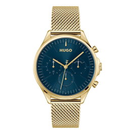 HUGO BOSS Montre 1530410 Dorée avec Cadran Bleu