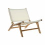 Chaise de jardin DKD Home Decor MB-177833 Blanc Naturel PVC Teck 65 x 80 x 68 cm