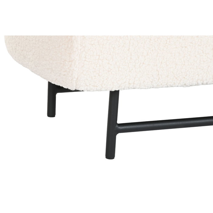 Home ESPRIT Banquette et coffre Blanc Noir Polyester Acier 145 x 45 x 45 cm