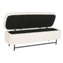 Home ESPRIT Banquette et coffre Blanc Noir Polyester Acier 145 x 45 x 45 cm