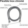 Edouard Rousseau Flexible de douche 1,5 m inox chromé avec écrous anti-torsion et réducteur de débit