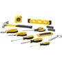 Stanley STHT78050-1 - Coffret d'outillage 28 pièces mallette plastique noir et jaune avec pince bec, coupe, clé à molette, marteau, mètre 5m