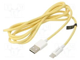 LOGILINK Câble USB 2.0 USB A vers USB C, 1,5m, jaune