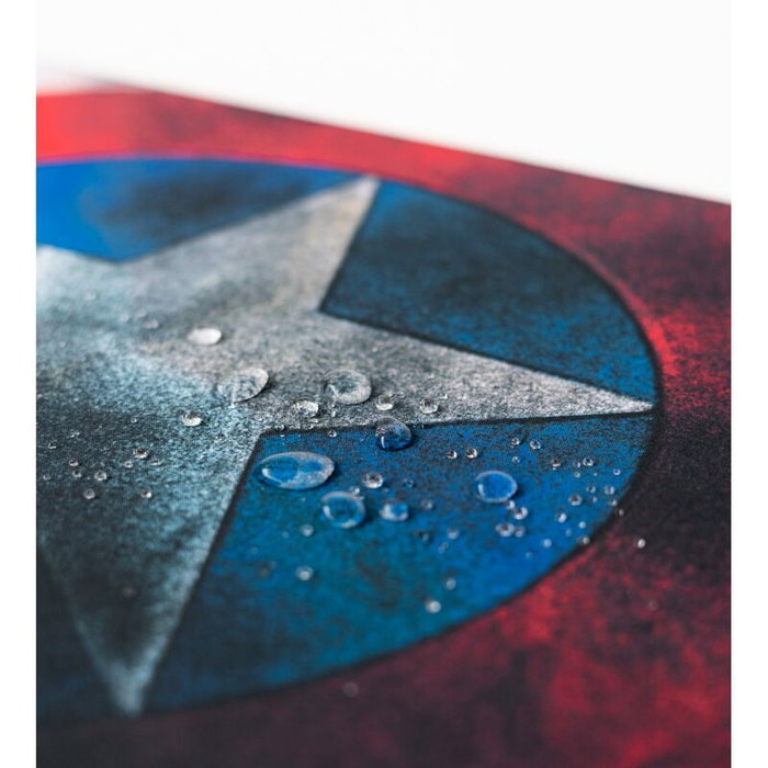 Erik Tapis de souris gaming Marvel Captain America - Tapis de bureau 80x35 cm avec surface textile impermeable et base en caoutchouc antidérapante