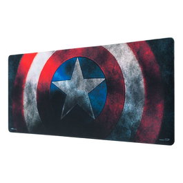 Erik Tapis de souris gaming Marvel Captain America - Tapis de bureau 80x35 cm avec surface textile impermeable et base en caoutchouc antidérapante