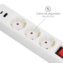 WOLFPACK LINEA PROFESIONAL Base multiple avec 3 prises Schucko et 2 ports USB (A/C)
