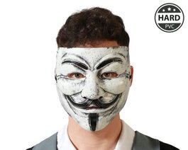 Atosa Masque Rigide Blanc Type Vengeance avec Détails Vieillis