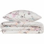 BigBuy Home Parure de couette en coton renforcé Blanc, Rose, Violet, Turquoise et Orange, 220 x 240 cm