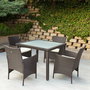 Ensemble Table + 4 Chaises Aktive 100 x 100 x 75 cm