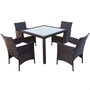 Ensemble Table + 4 Chaises Aktive 100 x 100 x 75 cm