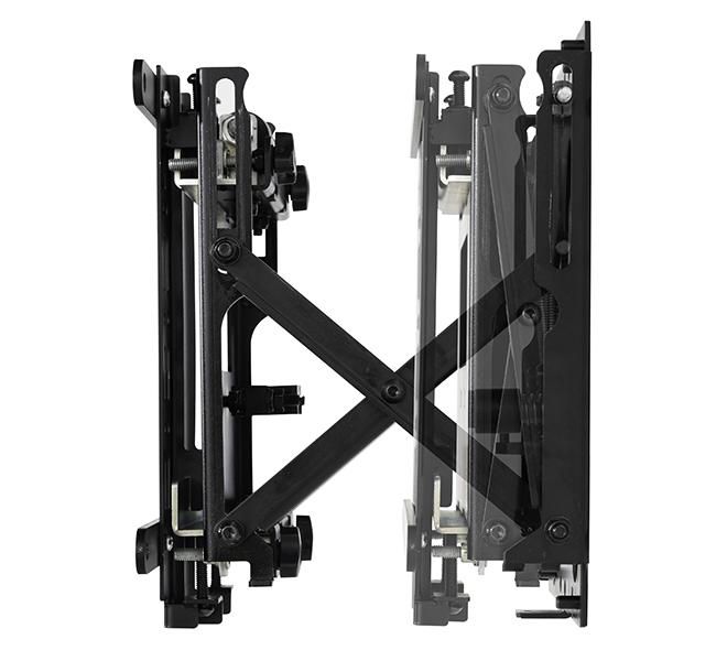 B-Tech BT8309 Support Mural Escamotable à Écran Plat avec Micro-Ajustement pour Récess - Compatible VESA 200 et Videowall, Installation Paysage ou Portrait